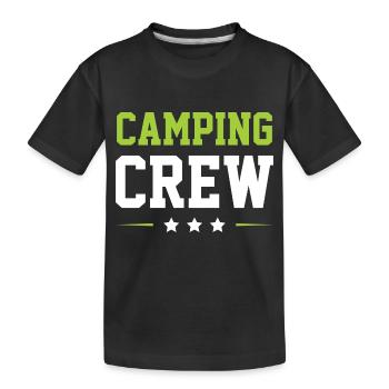 Camping Crew - Kinder Premium Bio T-Shirt - Schwarz - Vorne