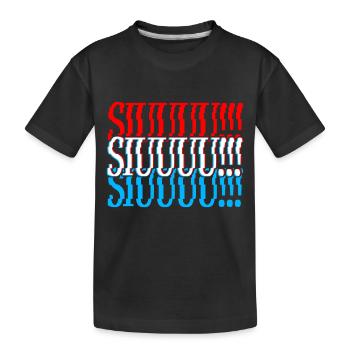 Gestört SIUUU!!! - Kinder Premium Bio T-Shirt - Schwarz - Vorne