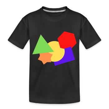 Formen bunt - Kinder Premium Bio T-Shirt - Schwarz - Vorne