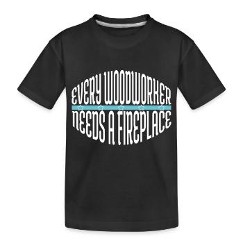 Charpentier Sweats à capuche et sweat-shirts Menuisier Maçon - T-shirt bio Premium Enfant - noir - Devant