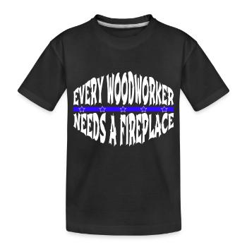 cutter arboriculture carpenter tshirts - Kinder Premium Bio T-Shirt - Schwarz - Vorne