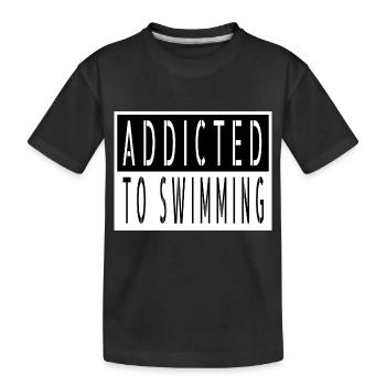 Funny Swimming Tshirts Swimmers Geek Quote - Kids' Premium Organic T-Shirt - black - Front