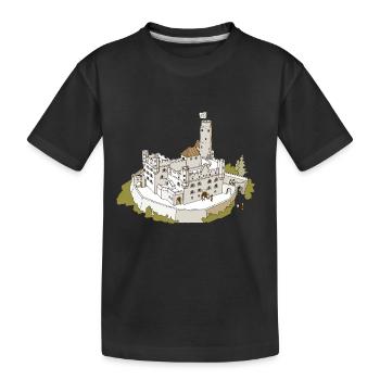 Sunshine Castle - Kids' Premium Organic T-Shirt - black - Front