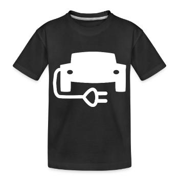 Les véhicules électriques - T-shirt bio Premium Enfant - noir - Devant