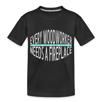 Carpenter Blagues T-shirts Déclaration de charpentier - T-shirt bio Premium Enfant - noir - Devant