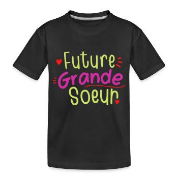future grande soeur cadeau humour - T-shirt bio Premium Enfant - noir - Devant