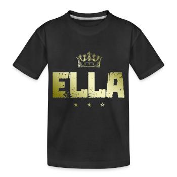 Ella - Kinder Premium Bio T-Shirt - Schwarz - Vorne