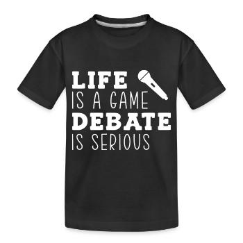 Debattieren Debatte Argumentieren - Kinder Premium Bio T-Shirt - Schwarz - Vorne