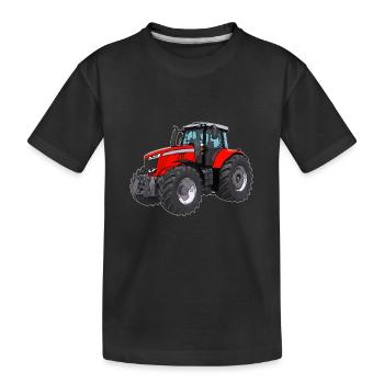 Massey tracteur rouge - T-shirt bio Premium Enfant - noir - Devant