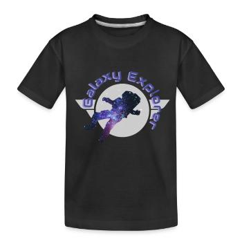 Galaxy Explorer Galaxy Space Astronaut Gift - Kids' Premium Organic T-Shirt - black - Front