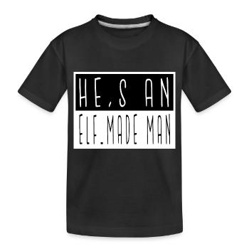 baby funny gym bedroom beards dinosaur moon - Kinder Premium Bio T-Shirt - Schwarz - Vorne