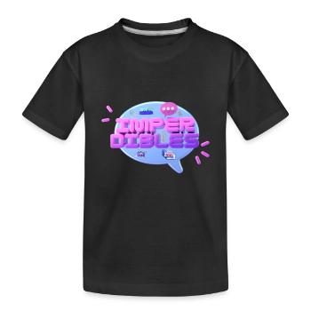 3D - Kinder Premium Bio T-Shirt - Schwarz - Vorne