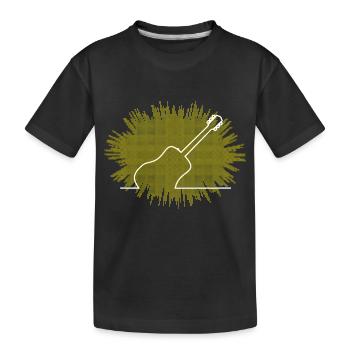 Akustische Gitarre Abstrakte Explosion - Kinder Premium Bio T-Shirt - Schwarz - Vorne