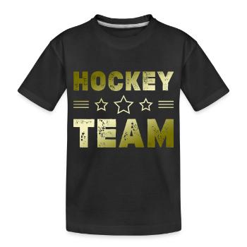 Hockey Team - Kids' Premium Organic T-Shirt - black - Front