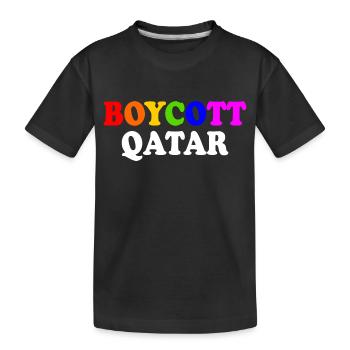 Boycott qatar - T-shirt bio Premium Enfant - noir - Devant