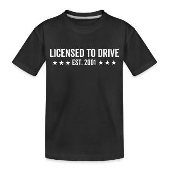 Permis de conduire en 2001 - T-shirt bio Premium Enfant - noir - Devant