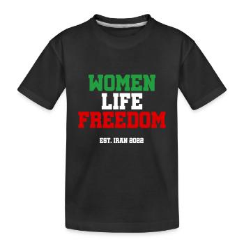 Woman Life Freedom - Iran - Mahsa Amini - Kids' Premium Organic T-Shirt - black - Front