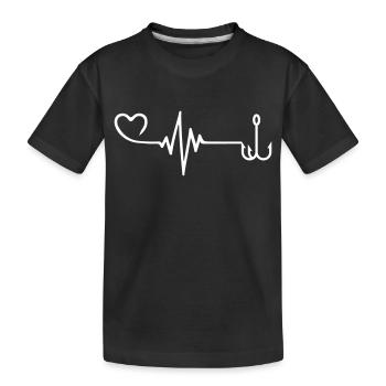 Pouls d’hameçon - T-shirt bio Premium Enfant - noir - Devant