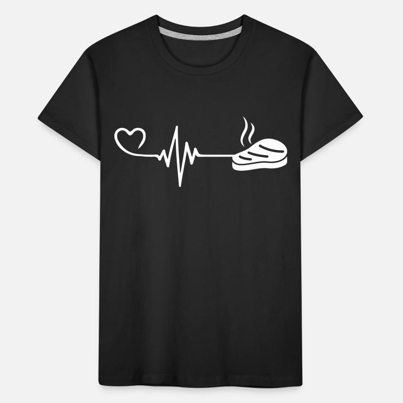 Steak heartbeat pulse Kids' Premium Organic T-Shirt