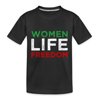 Woman Life Freedom - Iran - Mahsa Amini - Kids' Premium Organic T-Shirt - black - Front