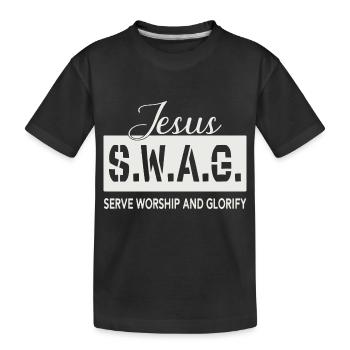 Jesus Swag - Kinder Premium Bio T-Shirt - Schwarz - Vorne