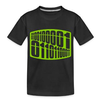 Binär Code Programm Sprache - Kinder Premium Bio T-Shirt - Schwarz - Vorne