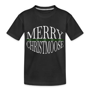 canada moose animal print caution couples quote - Kinder Premium Bio T-Shirt - Schwarz - Vorne