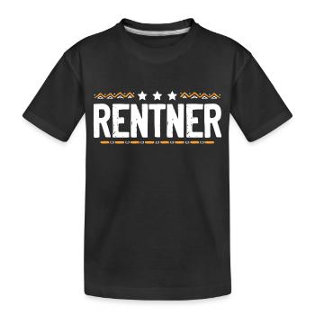Rentner Rente - Kinder Premium Bio T-Shirt - Schwarz - Vorne