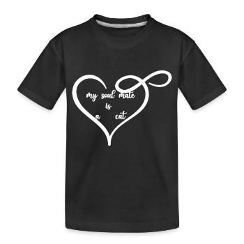 Mon âme sœur est un chat - T-shirt bio Premium Enfant - noir - Devant
