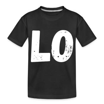 Liebe passendes T-Shirt Paar - Kinder Premium Bio T-Shirt - Schwarz - Vorne