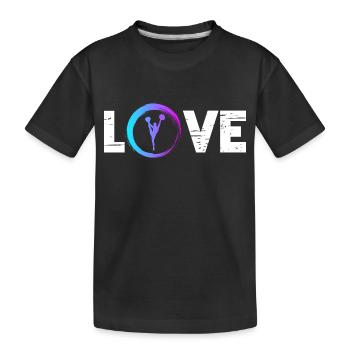 Sporty Hobby Leidenschaft Cheerleading - Kinder Premium Bio T-Shirt - Schwarz - Vorne