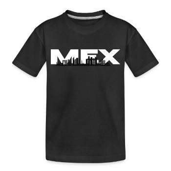 Mexico city skyline - Kids' Premium Organic T-Shirt - black - Front