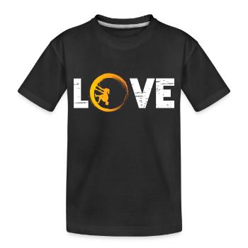 Sporty Hobby Leidenschaft Klettern - Kinder Premium Bio T-Shirt - Schwarz - Vorne
