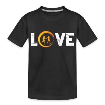 Sporty Hobby Leidenschaft Staffelauf - Kinder Premium Bio T-Shirt - Schwarz - Vorne