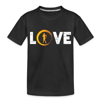 Sporty Hobby Leidenschaft Sprinten - Kinder Premium Bio T-Shirt - Schwarz - Vorne