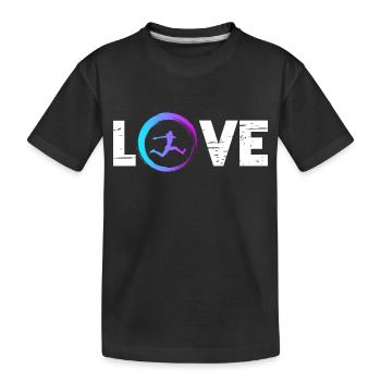 Sporty Hobby Leidenschaft Dreisprung - Kinder Premium Bio T-Shirt - Schwarz - Vorne