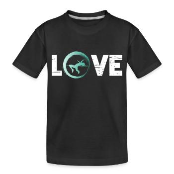 Sporty Hobby Leidenschaft Hochsprung - Kinder Premium Bio T-Shirt - Schwarz - Vorne