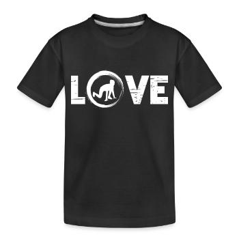 Sporty Hobby Leidenschaft Sprinten - Kinder Premium Bio T-Shirt - Schwarz - Vorne