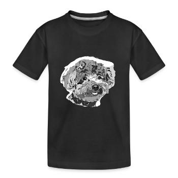Caniche - T-shirt bio Premium Enfant - noir - Devant