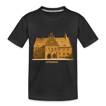 Jüterbog Rathaus Teltow Fläming Brandenburg - Kinder Premium Bio T-Shirt - Schwarz - Vorne
