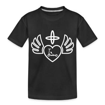 E-Scooter E-Roller Scooter - Kinder Premium Bio T-Shirt - Schwarz - Vorne