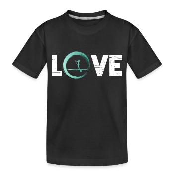 Sporty Hobby Leidenschaft Stand Up Paddle - Kinder Premium Bio T-Shirt - Schwarz - Vorne
