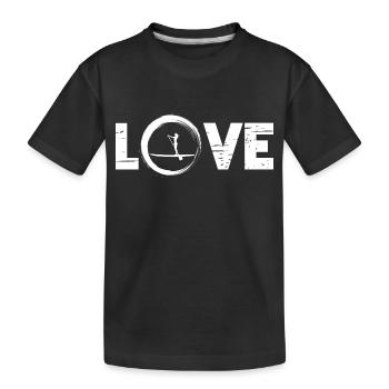 Sporty Hobby Leidenschaft Stand Up Paddle - Kinder Premium Bio T-Shirt - Schwarz - Vorne