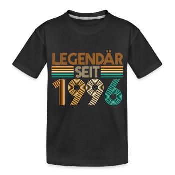 Jahrgang 1996 27 Jahre Geburtstag - Kinder Premium Bio T-Shirt - Schwarz - Vorne