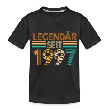Jahrgang 1997 26 Jahre Geburtstag - Kinder Premium Bio T-Shirt - Schwarz - Vorne