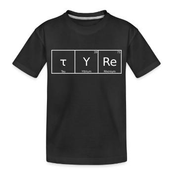 Tyre Name First Name Chemistry Periodic Table Elements - Kids' Premium Organic T-Shirt - black - Front