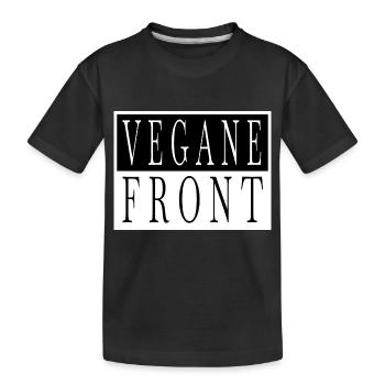 fleischloses essen veganes essen pro vegan veganer - Kinder Premium Bio T-Shirt - Schwarz - Vorne