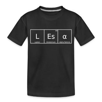 Lesa Nom Prénom Chimie Tableau périodique Éléments - T-shirt bio Premium Enfant - noir - Devant