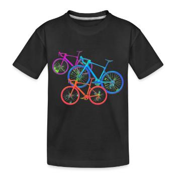 Passion x 3 - Kids' Premium Organic T-Shirt - black - Front