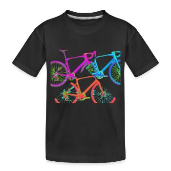 Bunte Fahrräder - Kinder Premium Bio T-Shirt - Schwarz - Vorne
